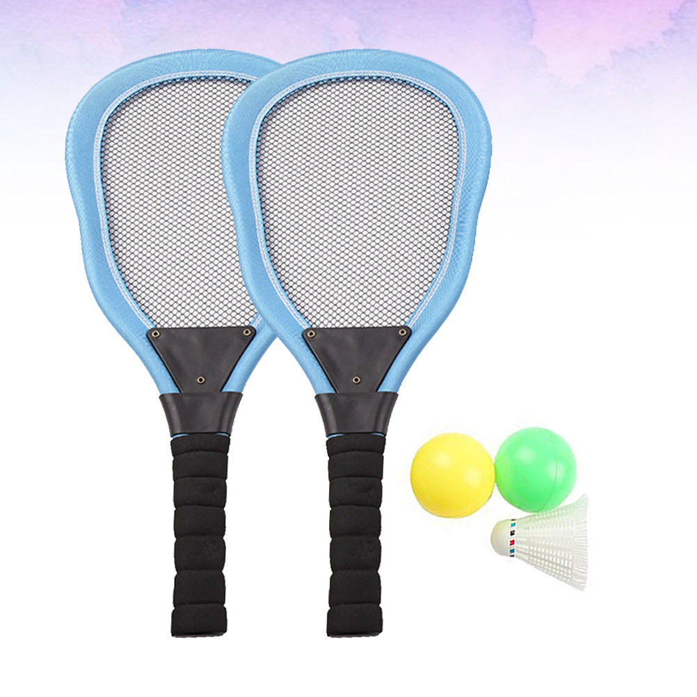 Badminton Racket - 5Pcs Cloth Beach Racket Set Includes